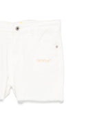 Shorts per bambina Off - White Kids bianco con stampa con logo - Rubino Kids