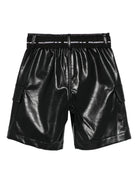 Shorts per bambina Philosophy Di Lorenzo Serafini Kids nero con cintura - Rubino Kids