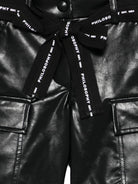 Shorts per bambina Philosophy Di Lorenzo Serafini Kids nero con cintura - Rubino Kids