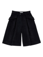 Shorts per bambina Philosophy Di Lorenzo Serafini Kids nero con tasche laterali con patta - Rubino Kids