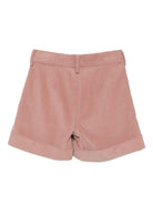 Shorts per bambina Philosophy di Lorenzo Serafini Kids rosa con chiusura frontale - Rubino Kids