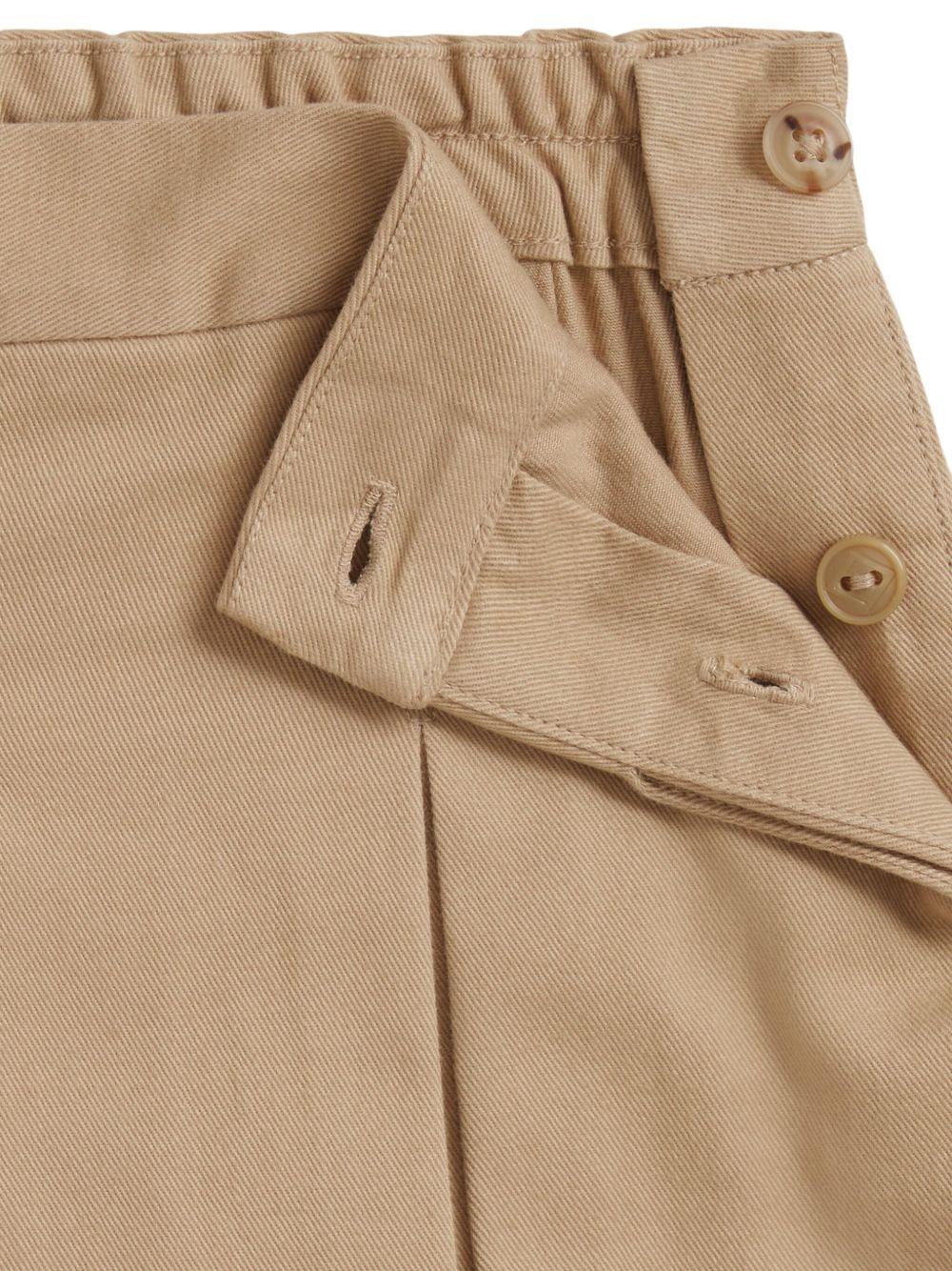 Shorts per bambina Polo Ralph Lauren Kids beige con pieghe sul davanti - Rubino Kids