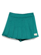 Shorts per bambina Scotch & Soda Kids verde effetto gonna plissettata - Rubino Kids
