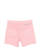 Shorts per bambina Stella McCartney Kids rosa con ricamo a fiori - Rubino Kids