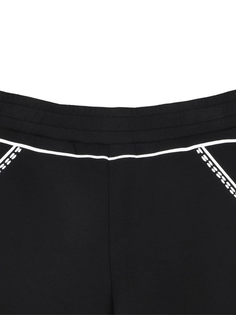 Shorts per bambina The Marc Jacobs Kids nero con dettaglio decorativo - Rubino Kids