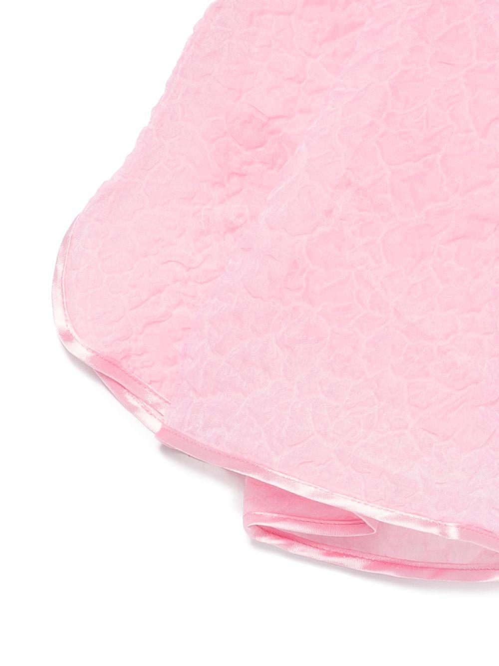 Shorts per bambina Vivetta rosa in mistgo cotone con pizzo sovrapposto - Rubino Kids