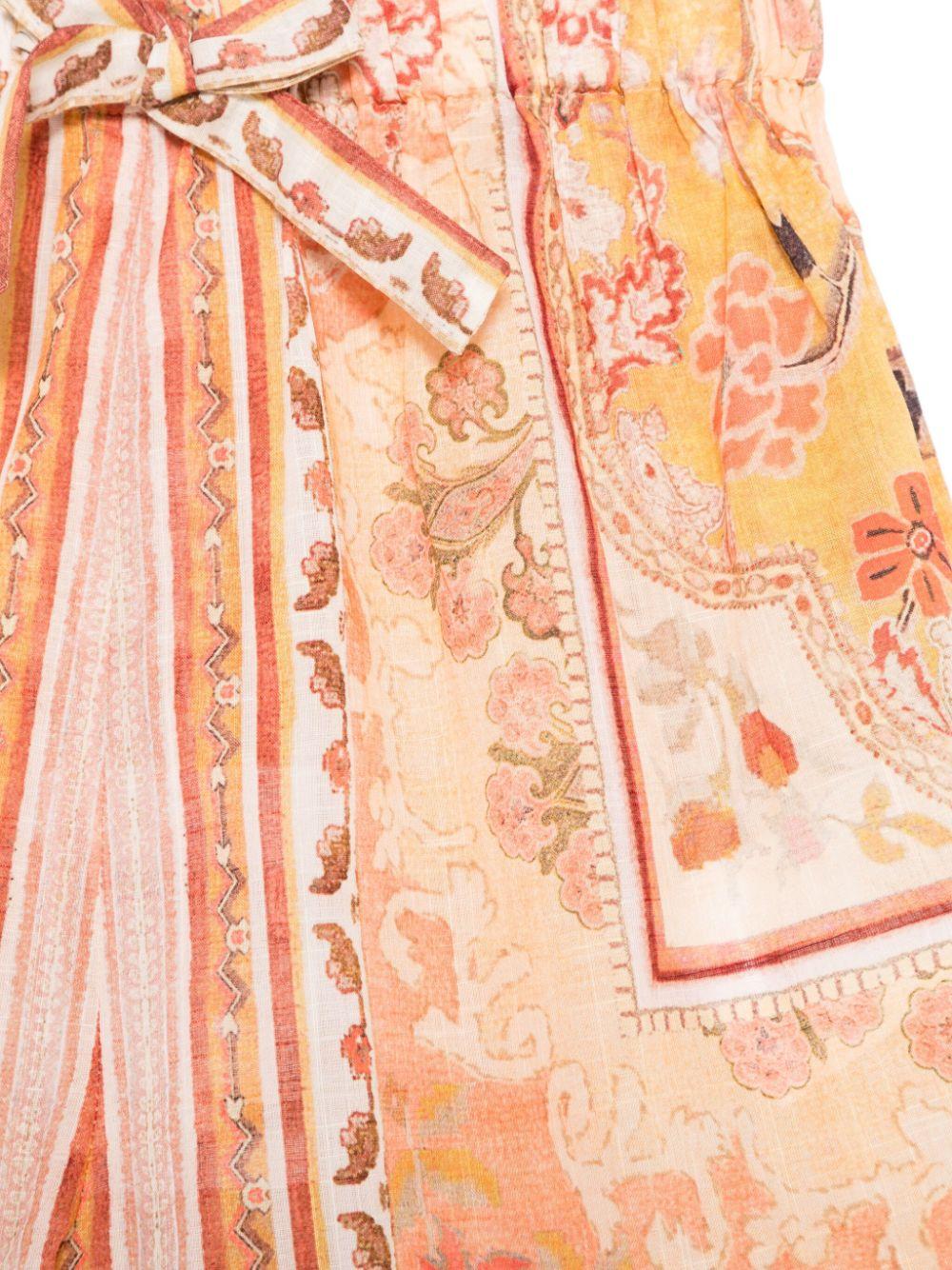 Shorts per bambina ZIMMERMANN Kids Wylie multicolore con stampa grafica all - over - Rubino Kids