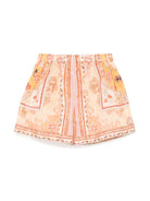 Shorts per bambina ZIMMERMANN Kids Wylie multicolore con stampa grafica all - over - Rubino Kids