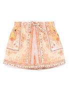 Shorts per bambina ZIMMERMANN Kids Wylie multicolore con stampa grafica all - over - Rubino Kids