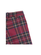 Shorts per bambino Baroni rosso con motivo scozzese - Rubino Kids