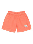 Shorts per bambino Bobo Choses Similing arancione con logo applicato - Rubino Kids