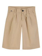 Shorts per bambino Boss Kids beige con finitura a rilievo - Rubino Kids