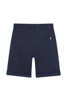 Shorts per bambino Boss Kids blu con risvolto - Rubino Kids