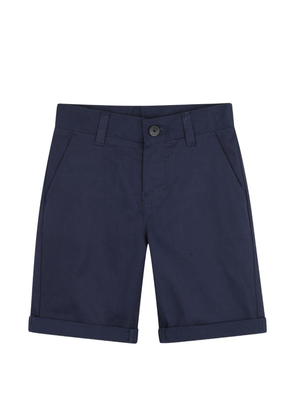 Shorts per bambino Boss Kids blu con risvolto - Rubino Kids