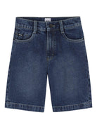 Shorts per bambino Boss Kids in denim con tasche - Rubino Kids