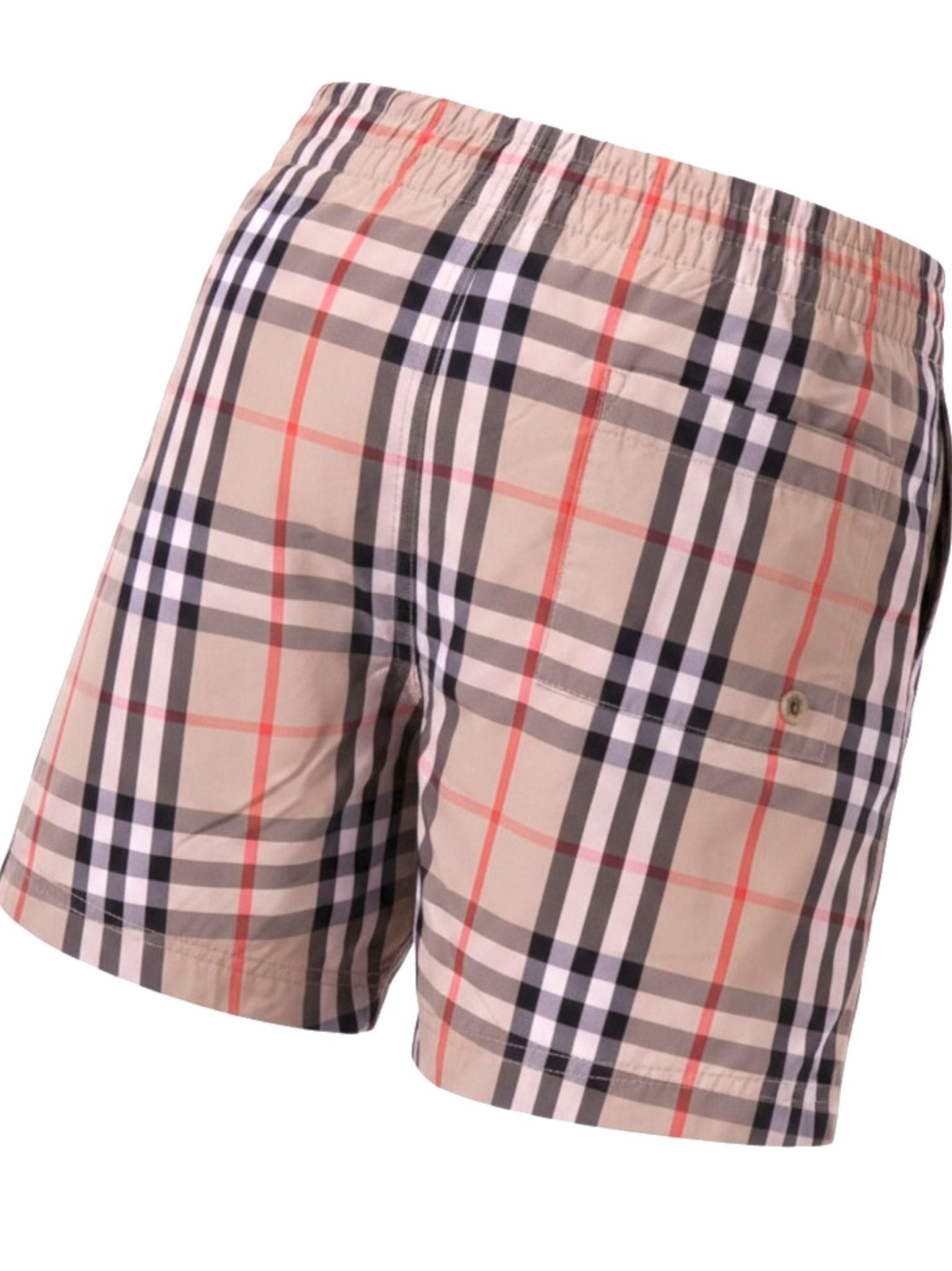 Shorts per bambino Burberry Kids beige con caratteristico motivo Vintage Check - Rubino Kids