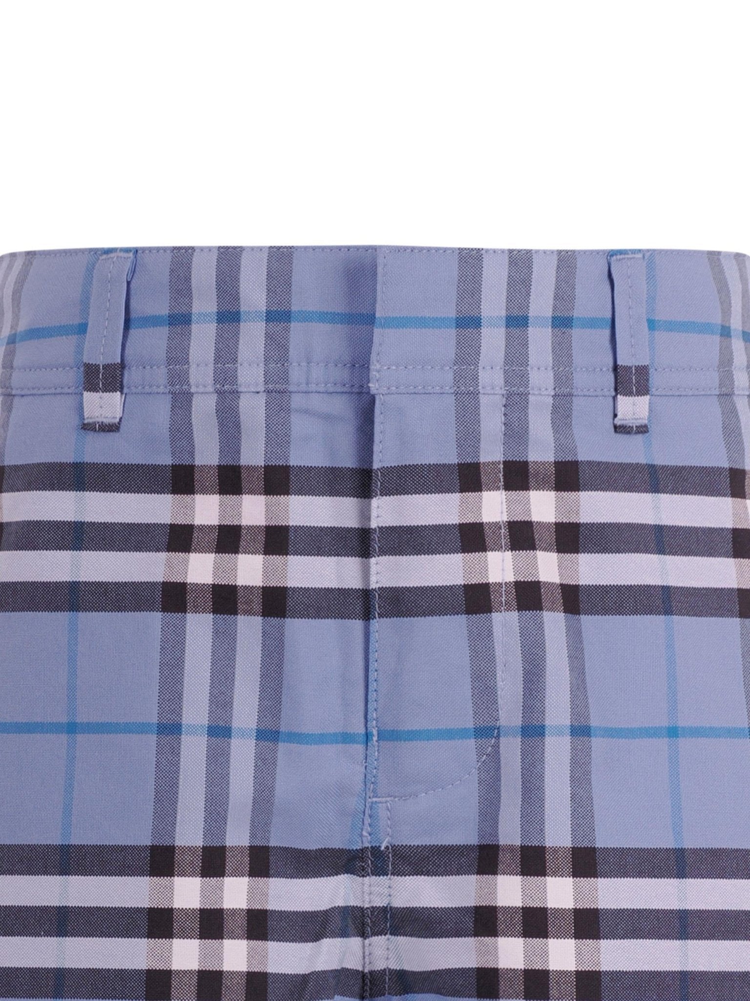 Shorts per bambino Burberry Kids blu fiordilaiso a quadri - Rubino Kids