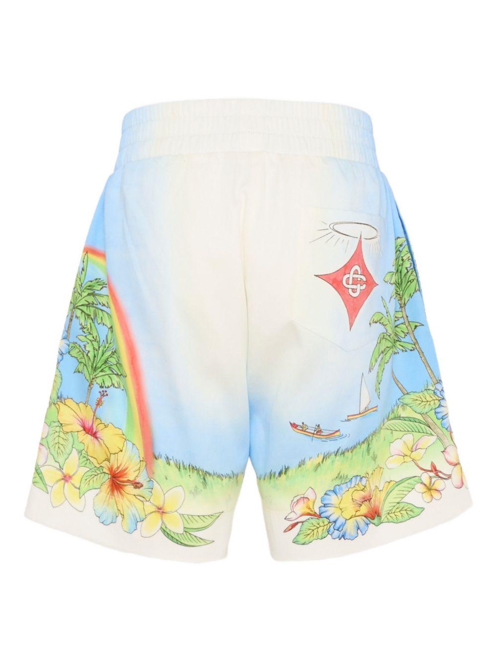 Shorts per bambino Casablanca Kids blu con stampa grafica - Rubino Kids