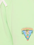 Shorts per bambino Casablanca Kids verde con stampa logo - Rubino Kids