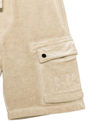 Shorts per bambino C.P. Company Kids beige con chiusura a coulisse - Rubino Kids
