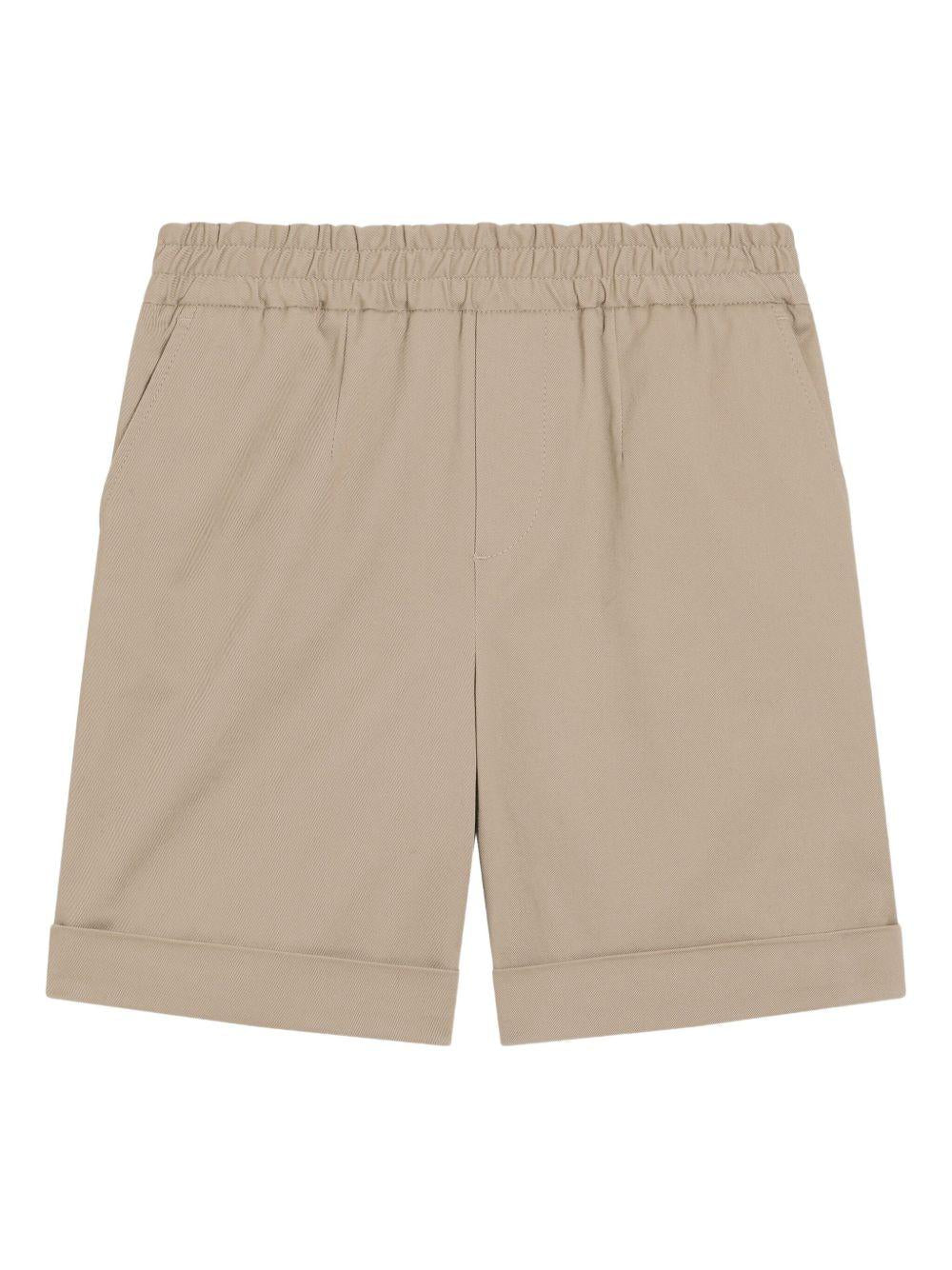 Shorts per bambino Dolce & Gabbana Kids beige con logo posteriore - Rubino Kids
