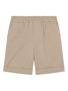 Shorts per bambino Dolce & Gabbana Kids beige con logo posteriore - Rubino Kids