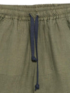 Shorts per bambino Drumohr Kids verde in lino - Rubino Kids