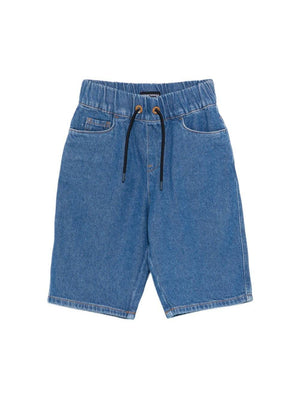 Emporio Armani Kids denim shorts for boys with drawstring closure