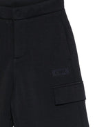 Shorts per bambino Emporio Armani Kids nero con toppa con logo - Rubino Kids