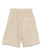 Shorts per bambino Fendi Kids beige con ricamo - Rubino Kids
