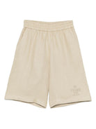 Shorts per bambino Fendi Kids beige con ricamo - Rubino Kids