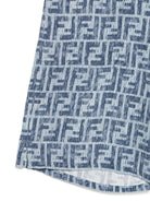 Shorts per bambino Fendi Kids denim con stampa FF - Rubino Kids