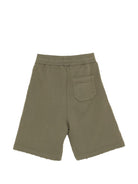 Shorts per bambino Golden Goose Kids verde con vita elasticizzata - Rubino Kids
