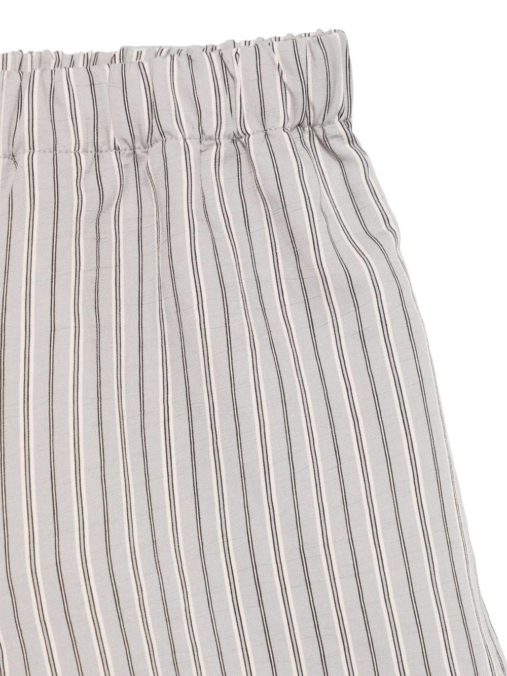 Shorts per bambino Il Gufo grigio con motivo a righe verticali - Rubino Kids