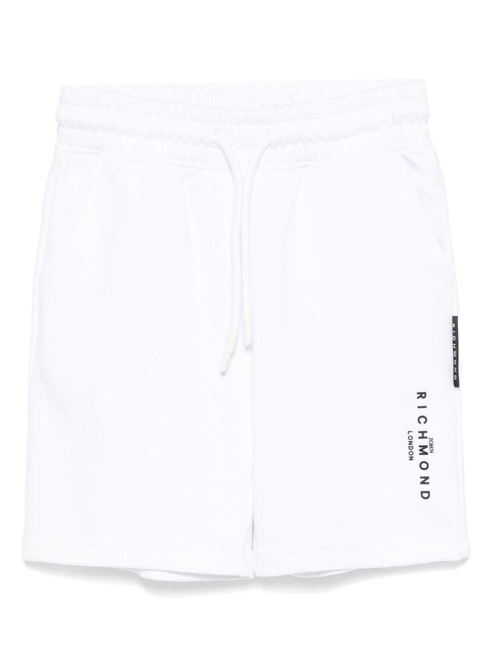Shorts per bambino John Richmond Junior bianco in pile - Rubino Kids