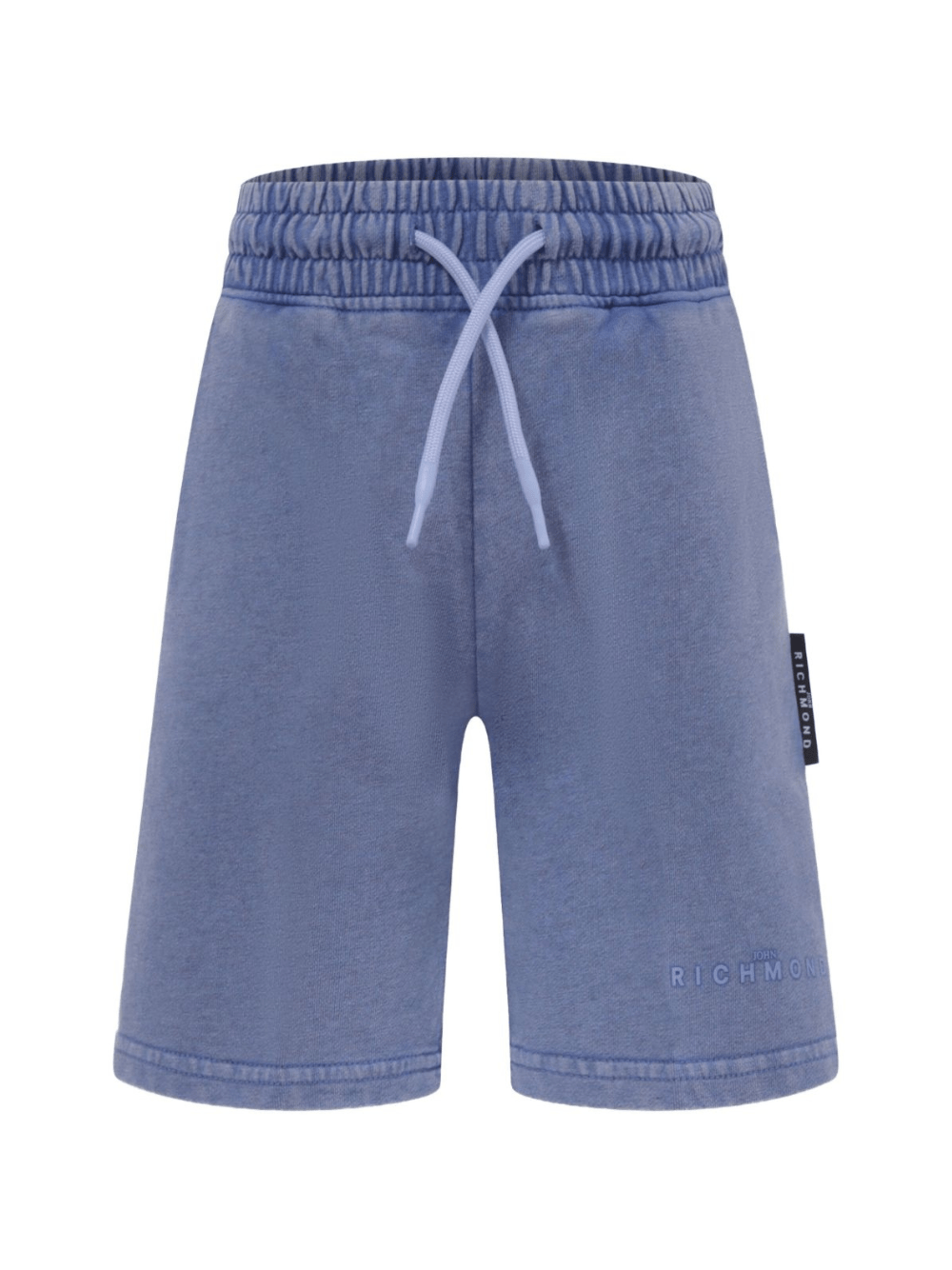Shorts per bambino John Richmond Junior blu con targhetta con logo e stampa - Rubino Kids