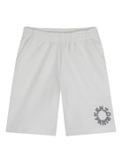 Shorts per bambino Kenzo Kids bianco con stampa logo - Rubino Kids