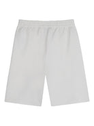 Shorts per bambino Kenzo Kids bianco con stampa logo - Rubino Kids