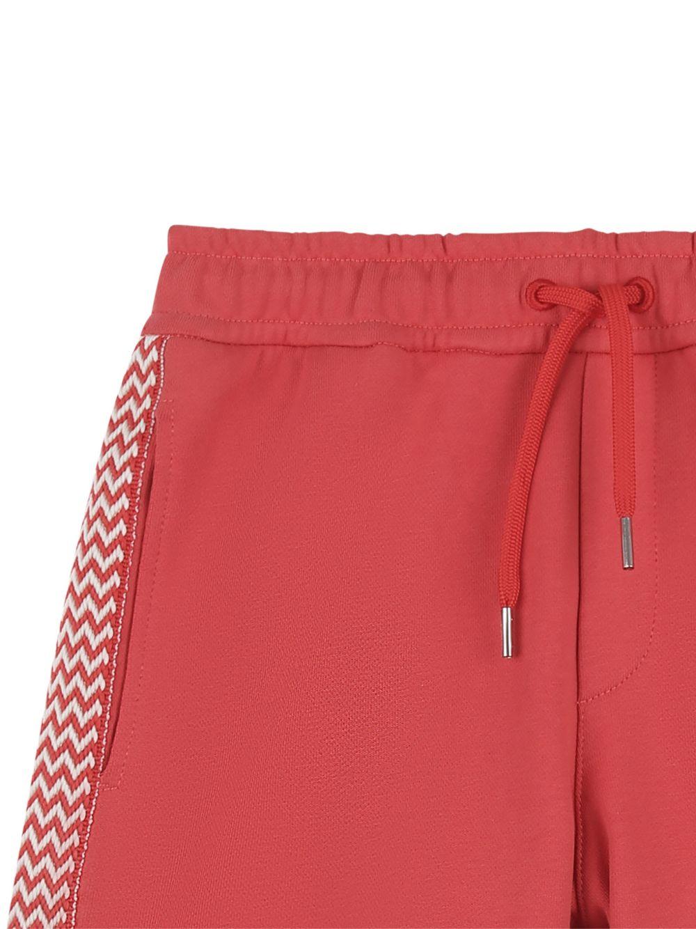 Shorts per bambino Lanvin Enfant rosso con coulisse e logo - Rubino Kids