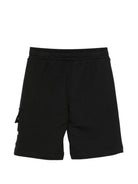 Shorts per bambino Moschino Kids neri con vita elasticizzata - Rubino Kids