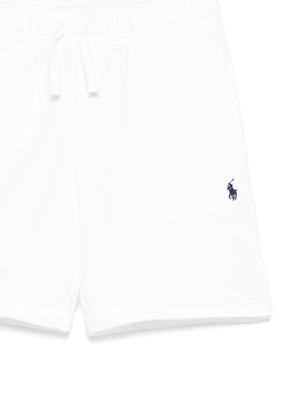 Shorts per bambino Polo Ralph Lauren Kids bianchi con motivo Polo Pony - Rubino Kids