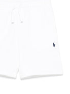 Shorts per bambino Polo Ralph Lauren Kids bianchi con motivo Polo Pony - Rubino Kids