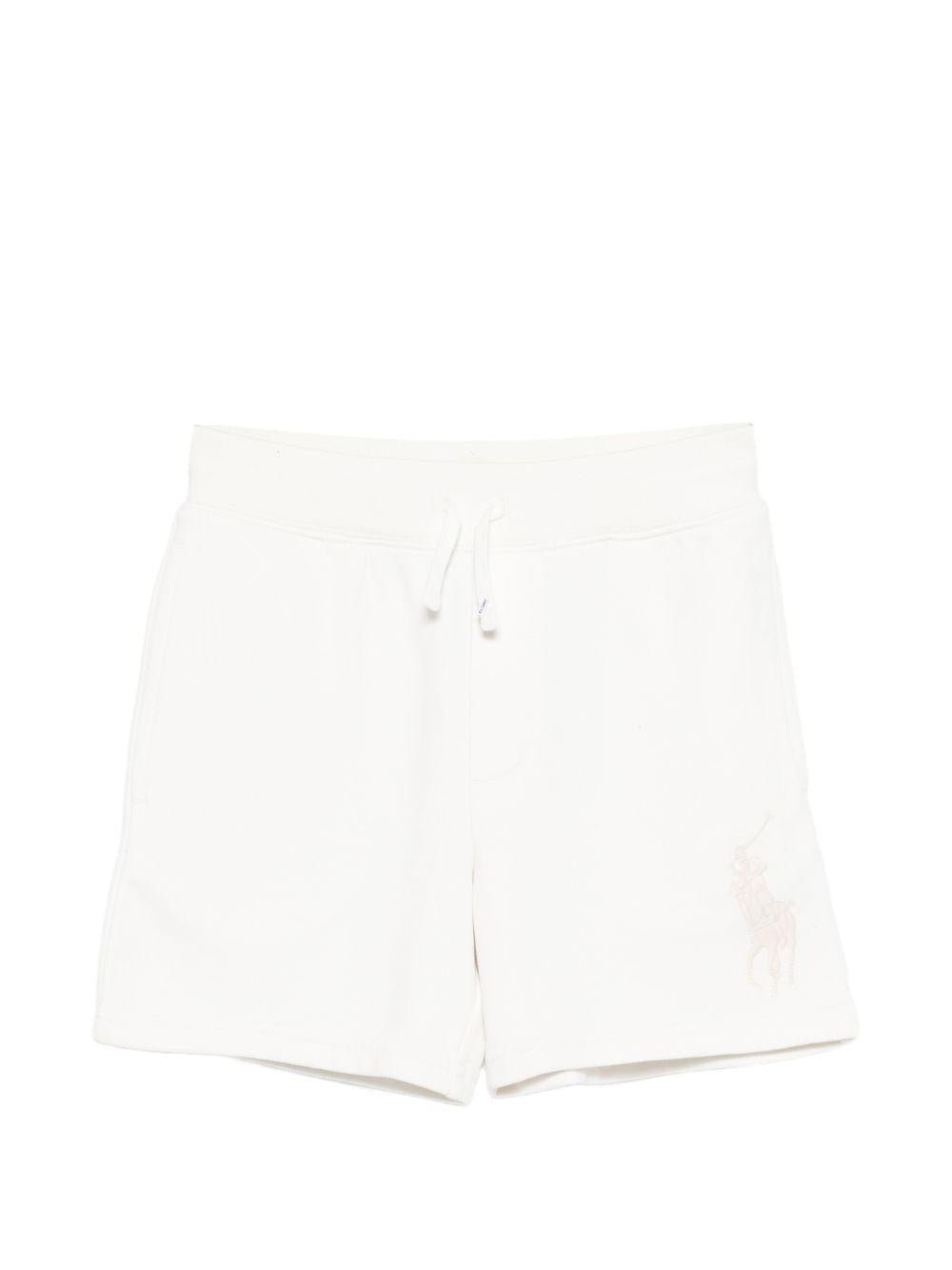 Shorts per bambino Polo Ralph Lauren Kids bianchi con vita elasticizzata - Rubino Kids