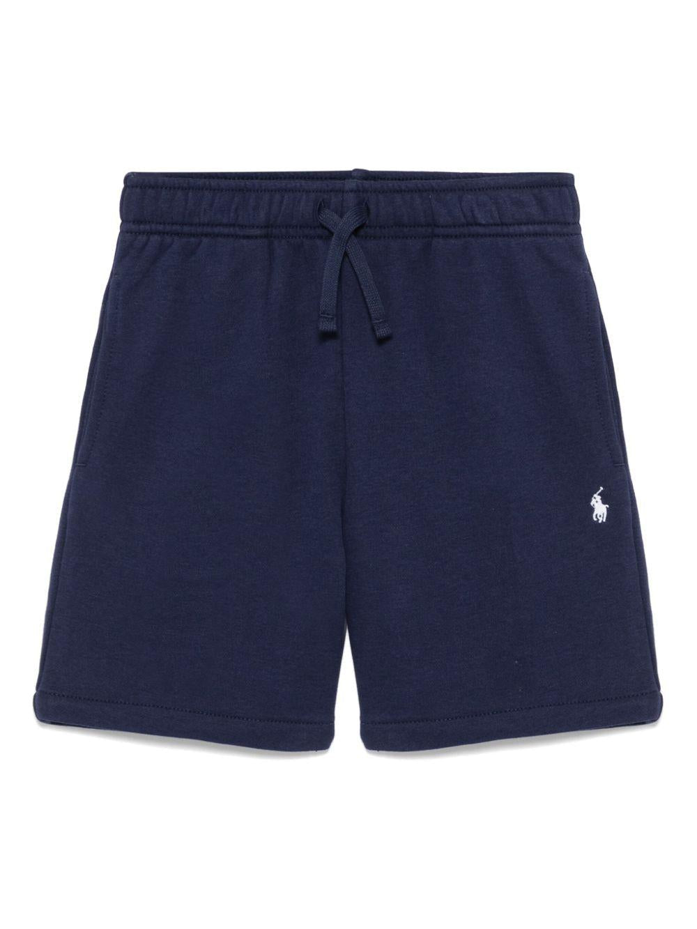 Shorts per bambino Polo Ralph Lauren Kids blu con motivo Polo Pony - Rubino Kids