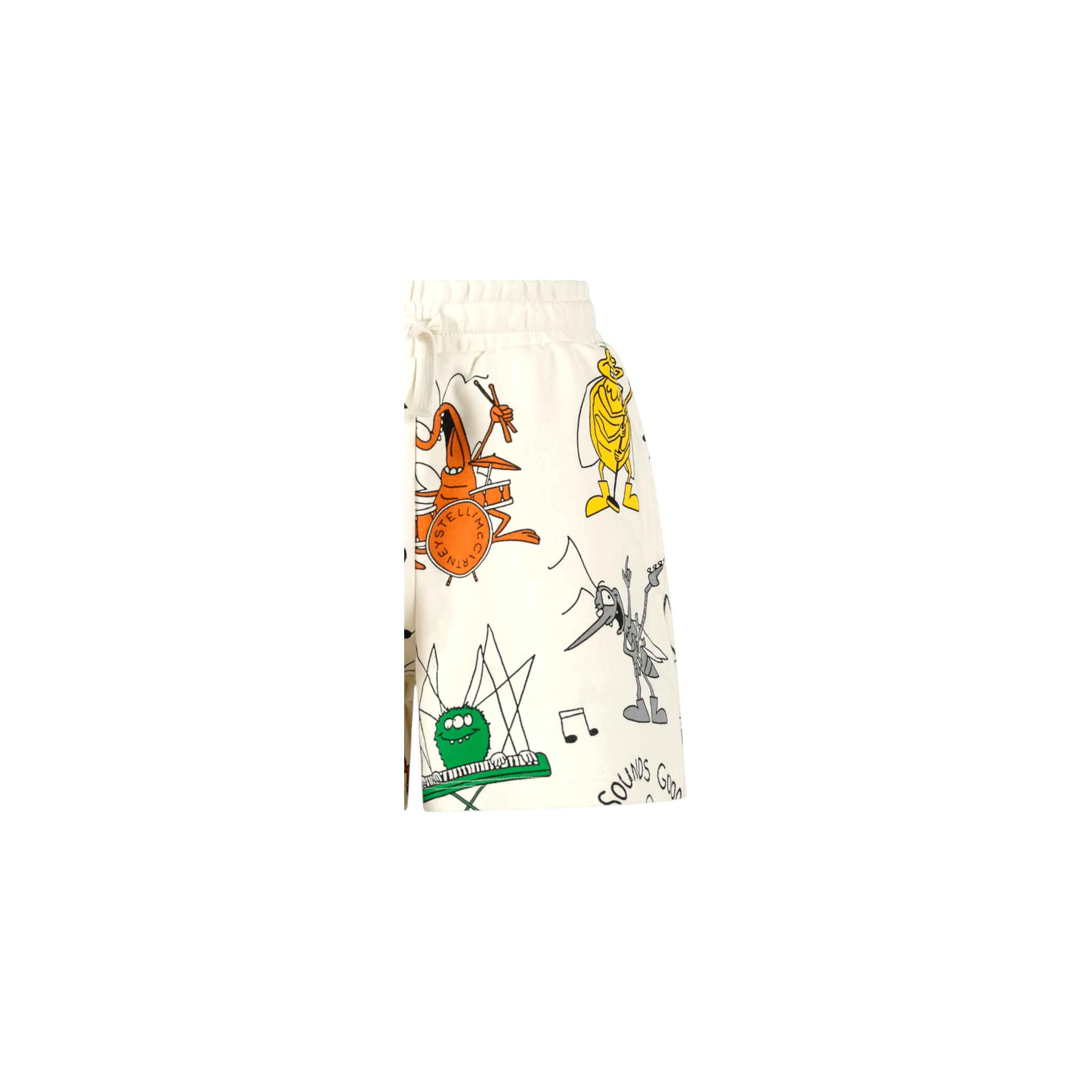 Shorts per bambino Stella McCartney Kids bianchi con stampa grafica - Rubino Kids