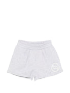 Shorts per bambino Stella McCartney Kids grigio con logo - Rubino Kids
