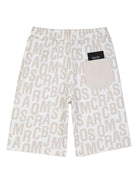 Shorts per bambino The Marc Jacobs Kids con stampa beige chiaro logo all - over - Rubino Kids