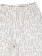 Shorts per bambino The Marc Jacobs Kids con stampa beige chiaro logo all - over - Rubino Kids
