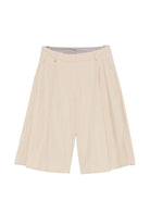 Shorts per donna Alysi beige con design plissettato - Rubino Kids