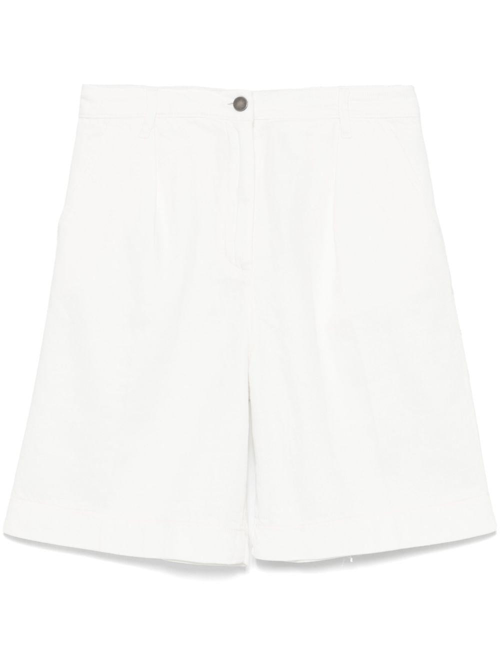 Shorts per donna Merci Tina bianco con due tasche diagonali laterali - Rubino Kids